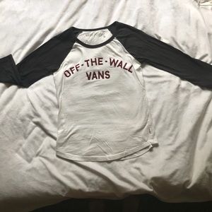 Vans Off The Wall baseball tee 🖤